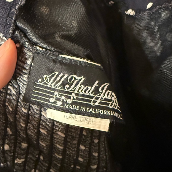 Vintage 80s Strapless Dress Polka Dot ruffle - Picture 2 of 4